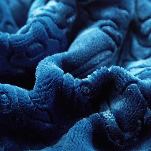 Miniatura 5 de Tache Elegant Embossed Sherpa Bed Throw Blanket (Blue, 50 x 60 Inch)