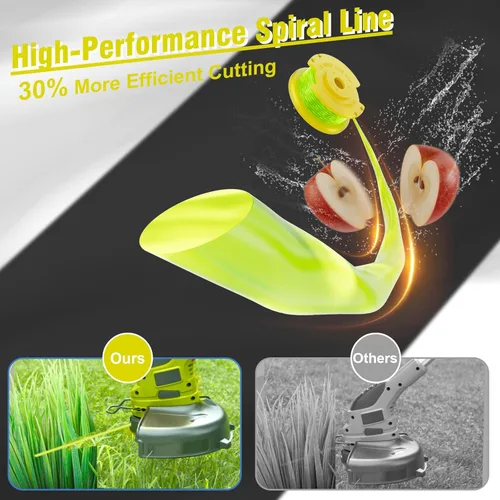 Miniatura 2 de 7 cuerdas de repuesto AC80RL3 compatibles con Ryobi One Plus+, 0.080 pulgadas de diámetro Refll y tapa de cubierta AC14HCA para recortadoras