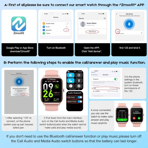 Miniatura 8 de Smart Watch for Men Women Make Call Answer 1.85" with 20+ Sport Modes Fitness Tracker Sleep Spo2 Heart Rate Monitor Smartwatch Waterproof Pedometer