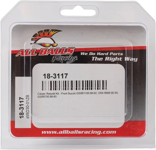 Miniatura 4 de All Balls Racing 18-3117 Kit de reconstrucción de pinza delantera compatible con/repuesto para Suzuki GSX-R 1100 1989-1992, GSX-R 600 1992-1993