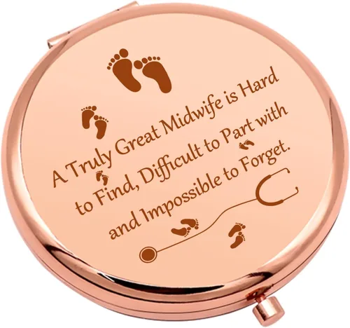 Regalo para enfermera, regalo para partera y partera, espejo de maquillaje compacto Doula de agradecimiento para enfermera, regalo de agradecimiento
