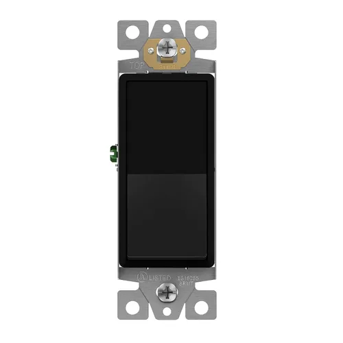 Miniatura 31 de ENERLITES Interruptor de luz de paleta decorativa de 3 vías, acabado brillante, un solo polo o tres vías, 3 cables, tornillo de puesta a tierra