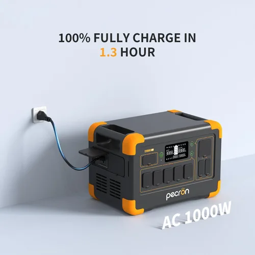 Miniatura 2 de pecron Estación de energía portátil E1000LFP, batería de reserva LiFePO4 de 1024 Wh/1800 W, generador solar expandible a 4096 Wh, estación