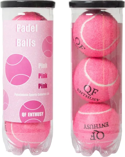 Pelotas de tenis rosas, paquete de 3 unidades, adecuadas para principiantes, entrenamiento, partidos y sesiones de práctica, lata individual (rosa)