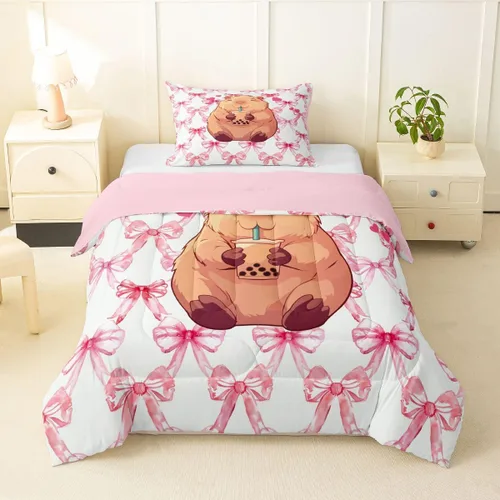Miniatura 29 de jejeloiu Juego de ropa de cama Queen y King, juego de edredón de panal para niños, niñas, adolescentes, decoración de habitación, edredón Multi 07