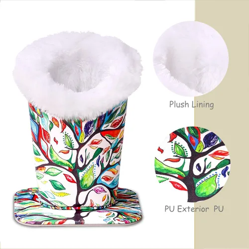Miniatura 2 de MoKo Eyeglasses Holder, Modern Velvet Plush Lined PU Leather Household Magnetic Protective Anti-Scratch Stand Case
