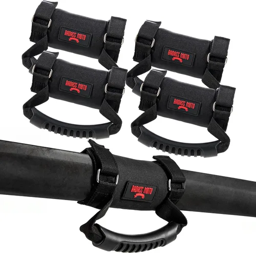 Miniatura 9 de Badass Moto Asas de agarre de barra antivuelco - Asas de agarre SXS, ATV y UTV Negro 2-PK