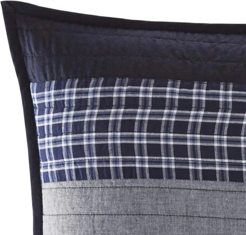 Miniatura 4 de Nautica - Funda europea, ropa de cama de algodón con cierre de cremallera, elegante juego de cama (Saybrook Beige, 26 x 26 pulgadas)