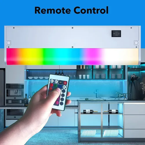 Miniatura 4 de Luces LED para debajo del gabinete cableadas, iluminación inteligente para debajo del gabinete habilitada para Alexa Google. Enchufe y cable