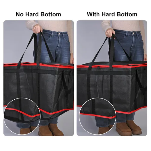 Miniatura 6 de Bodaon Bolsa térmica térmica para entrega de alimentos con parte inferior dura para bolsa de viaje compartido, bolsas térmicas XXXL para Gris