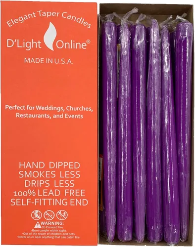 Miniatura 44 de D'light Online Elegantes Velas Cónicas de Otoño Estacional de 10 Pulgadas de Calidad Premium - Sin Perfume, Velas Cónicas Sumergidas a Mano, Sin