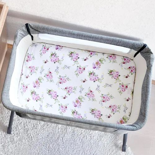 Miniatura 6 de Sábanas de moisés para niñas, paquete de 4 (33 x 20 pulgadas), compatibles con AirClub, Mika Micky, Baby Delight, Dream On Me, Koola Baby, AMKE