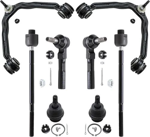 Miniatura 180 de Detroit Axle - Kit de brazos de control de extremo delantero de 8 piezas para Dodge Dakota 00-04, Durango 00-03, 4 brazos de control superior e
