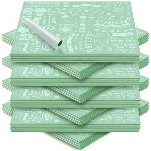 Miniatura 30 de 1000 piezas de hojas de papel encerado para delicatessen de 12 x 12 pulgadas, resistentes a la grasa, forros para bandejas canasta, papel de Blanco