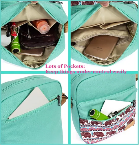 Miniatura 6 de Leaper - Mochilas para Adolescentes Niñas Adolescentes Mochila Set Bolsas Escolar Libreros 3 en 1, Rosa), BP5274