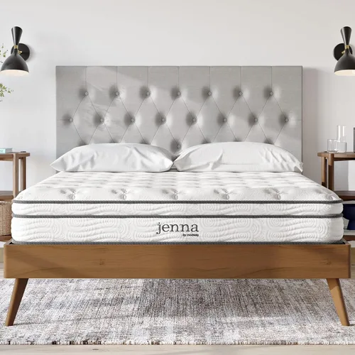 Miniatura 23 de Modway Jenna - Colchón King de muelles interiores (8 pulgadas), Espuma, Blanco
