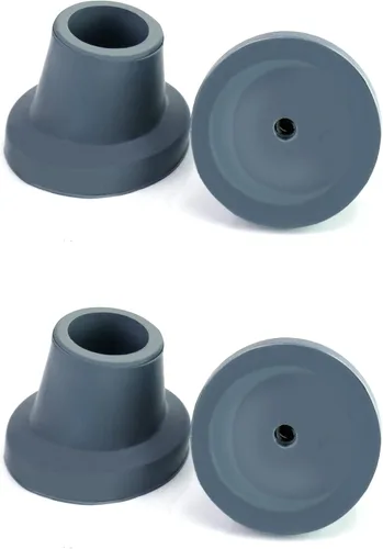 Miniatura 7 de QWORK Pies de repuesto para silla de ducha, asiento de baño, paquete de 4 puntas de goma de 1 pulgada, banco de ducha y bancos de transferencia