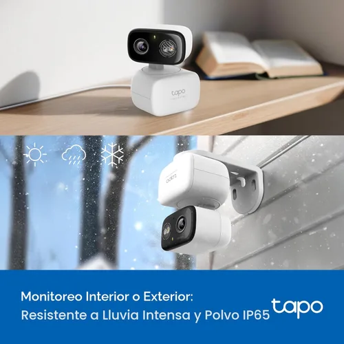 Miniatura 2 de Tapo Cámara de seguridad con cable 2K para interiores y exteriores, monitoreo de bebé, detección de llanto de personas y bebés, seguimiento de Blanco