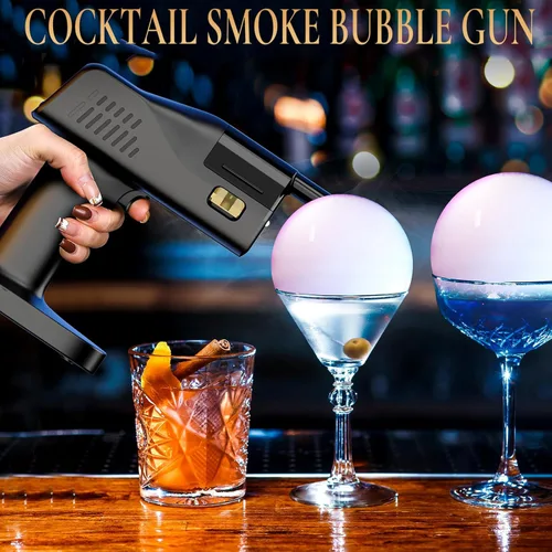 Miniatura 2 de Pistola de Humo para Cócteles de Seihoae, Operación con una Sola Tecla, Manual, con Pantalla a Color de 1.4 Pulgadas, para Barman, Bar, Fiesta