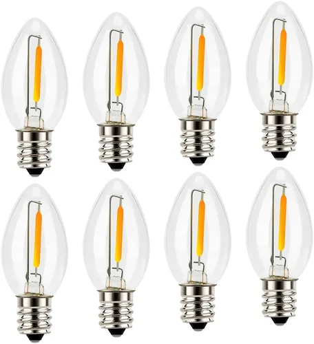 Miniatura 9 de Emotionlite - Bombillas de luz nocturna, bombillas LED C7 para candelabro, base de candelabro E12, equivalente a incandescente de 4 W, 5 W, 6 W, 7