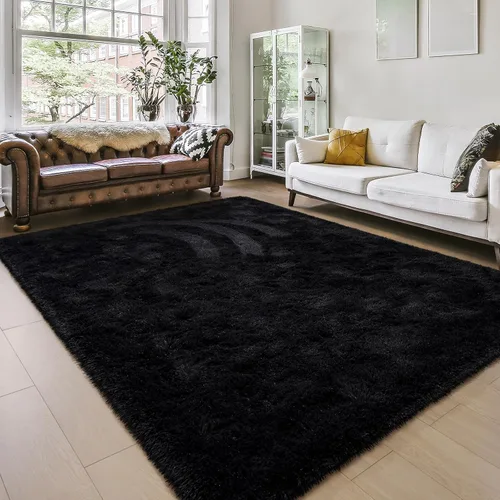 Miniatura 55 de Amearea Alfombra de Área Peluda Esponjosa para Dormitorio de Niños Sala de Estar, Extra Suave y Difusa Alfombras Peludas, Antideslizante, Alfombra