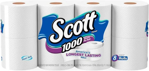Miniatura 7 de Scott Essential Jumbo Roll JR. Papel higiénico sin núcleo (07006), 2 capas, blanco, con dispensador de papel higiénico Scott Pro Jumbo Roll (JRT)