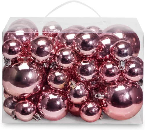 Miniatura 11 de AMS - Adornos chapados, bolas de Navidad, de 40 quilates, colección de árbol para decoración de fiestas de boda, vacaciones, fiesta