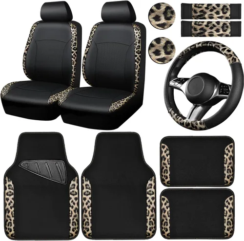 Miniatura 16 de CAR PASS - Juego de tapetes impermeables universales para vehículo, SUV, camioneta, sedán o camión, juego de 4 tapetes y refuerzo para talón, beige