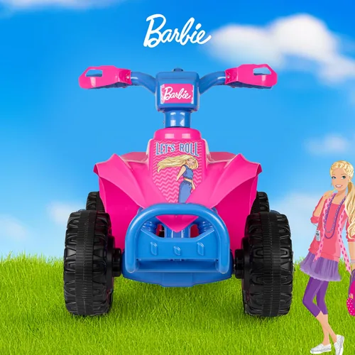 Miniatura 5 de Barbie - Cuadriciclo 6V para niños, juguete de montar potente y seguro con batería recargable, conducción hacia adelante y hacia atrás, capacidad