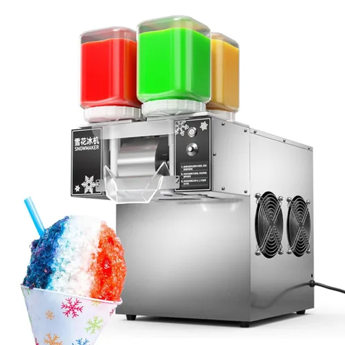 Kolice Máquina de hielo afeitado eléctrica comercial, afeitadora de cono de nieve, máquina de hielo en copos de nieve, 264 libras/día, 4 cubos de