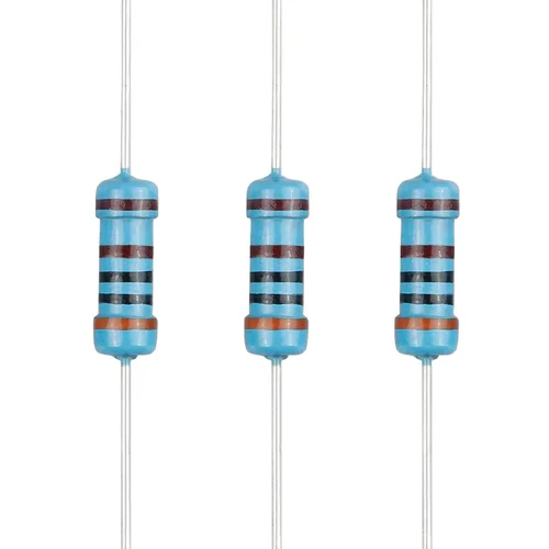 Miniatura 12 de 100 resistencias de 1 ohm 1/2 W (0.5 vatios) ±1% tolerancia de película metálica, resistencia fija de múltiples valores de resistencia opcional