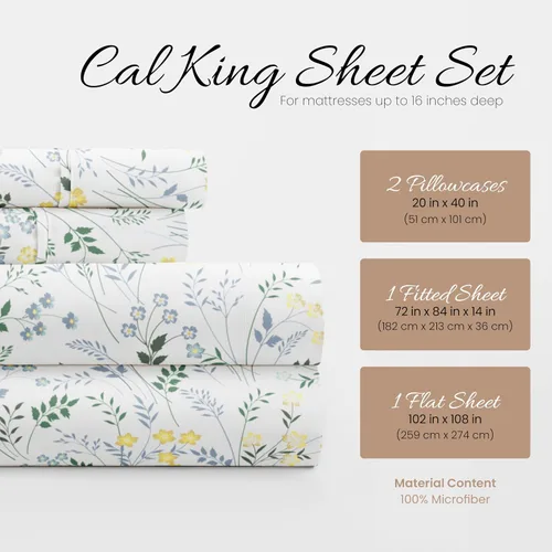 Miniatura 2 de Linen Market Juego de sábanas de 4 piezas de tamaño California King (azul claro) – Duerme mejor que nunca con estas sábanas refrescantes ultrasuaves