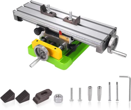 MYSWEETY Mesa de trabajo multifunción, mesa de trabajo para fresado, mesa de trabajo cruzada, máquina de maquinado, mesa deslizante para perforación