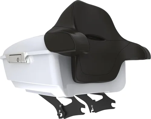 Miniatura 135 de King Tour Pack para Harley Alpine Green, cierre de paquete turístico, portaequipajes superior, soporte de montaje negro, placa de metal para Harley