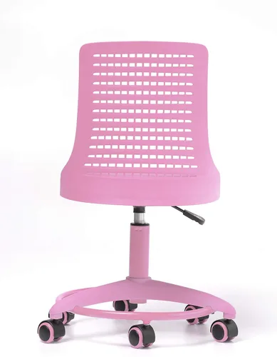 Miniatura 5 de Silla de escritorio para niños, altura ajustable, para la escuela/el hogar, para niños de 4 a 12 años, giratoria con ruedas antiarañazos, silla