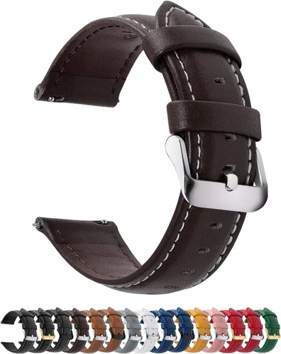 Fullmosa Axus 12 colores para correa de reloj de liberación rápida, correa de reloj de cuero genuino 0.551pulgadas 0.630pulgadas, 0.709pulgadas,