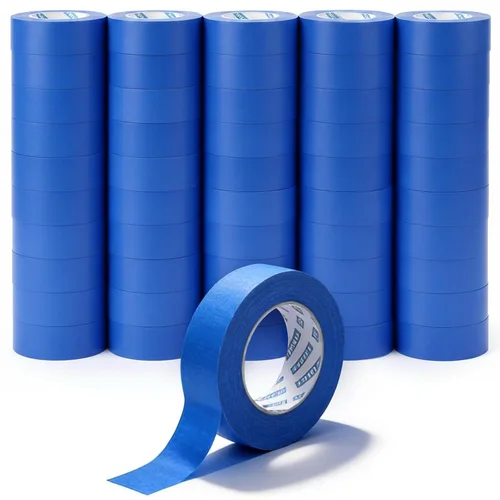 Nyuemystory - 54 rollos de cinta azul para pintores a granel de 1 pulgada, pintor de enmascaramiento azul de 0.95 pulgadas x 55 yardas cada uno,