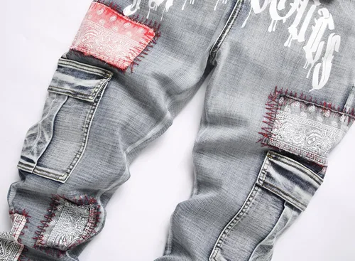 Miniatura 198 de Enrica Pantalones vaqueros estampados casuales para hombre