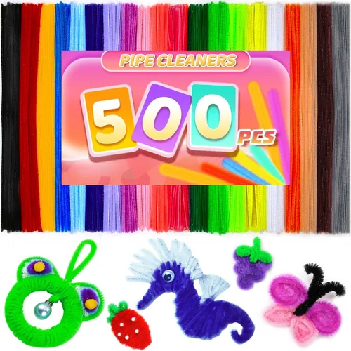 Miniatura 32 de Praisebank Limpiapipas marrones para manualidades, 200 piezas, tallos de felpilla para proyectos de bricolaje, suministros de arte y manualidades