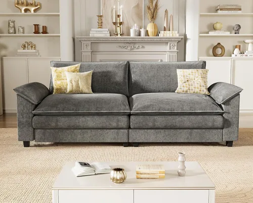 Miniatura 5 de Homall Sofá Seccional Modular de 80", Sofá Biplaza con Cojín de Doble Capa, Combinación DIY de Chenille Profundo Sofá Nube de 2 Asientos para Sala