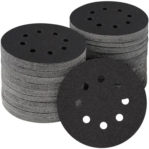 Miniatura 62 de 165 piezas, discos de lija de 5 pulgadas redondos, papel de lija de gancho y bucle para lijadora orbital aleatoria, grano 40 60 80 120 150 240 320
