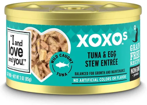 Miniatura 13 de I and Love and You XOXOs - Alimento húmedo para gatos, pescado blanco + paté de atún, sin granos, sin relleno, paquete de 24 latas de 3 onzas