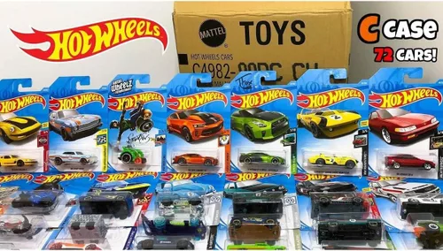 Miniatura 2 de Mattel Hot Wheels caja con 72 autos de juguete fundidos a presión básicos, al azar