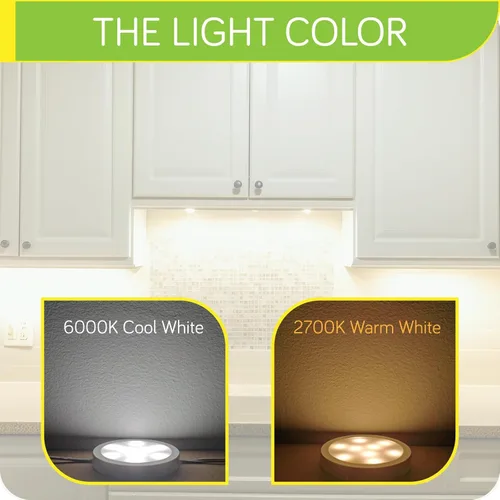 Miniatura 5 de Kit de iluminación LED de Meigour para debajo o encima del mostrador, iluminación de acento para gabinete de cocina, enchufe de pared con cable
