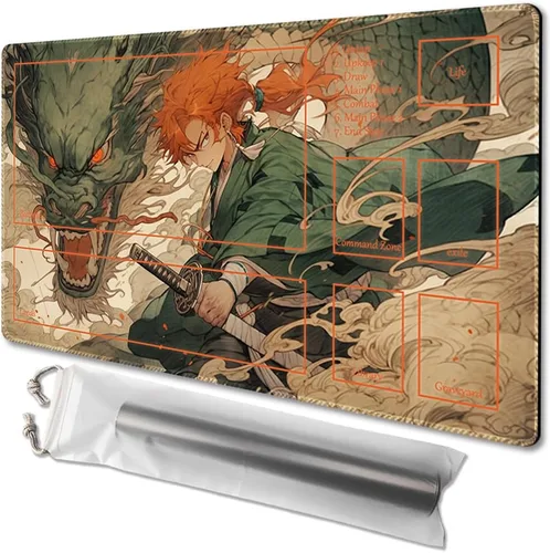 Miniatura 12 de MTG - Tapete de juego de 24 x 14 pulgadas, bolsas de almacenamiento antideslizantes, ideal para entusiastas de los juegos de cartas, alfombrilla