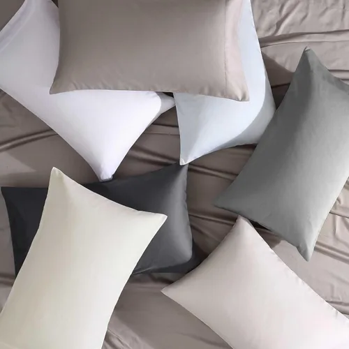 Miniatura 8 de Vera Wang - Juego de sábanas Queen, ropa de cama de lujo de algodón satinado, 800 hilos, juego de ropa de cama suave y lisa (Beige, Queen)