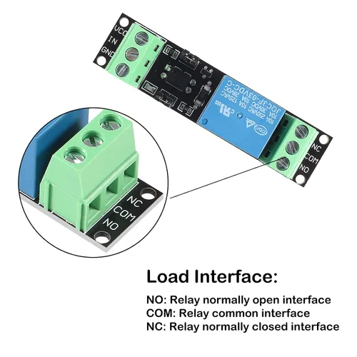 Miniatura 5 de 10 unids 1 canal DC 3V/3.3V relé módulo de interruptor de alimentación con optoacoplador módulo de relé aislado placa de control de unidad para IOT