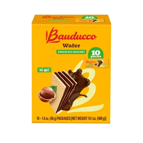 Miniatura 11 de Bauducco Vanilla Wafers - Galletas crujientes de oblea con 3 deliciosas capas de crema con sabor a vainilla, delicioso aperitivo dulce o postre, 9.0