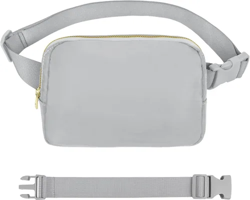 Miniatura 51 de VOROLO Riñonera para mujeres y hombres, bolsa cruzada, bolsa de cinturón con correa ajustable, Rosa, 5,6 pulg.