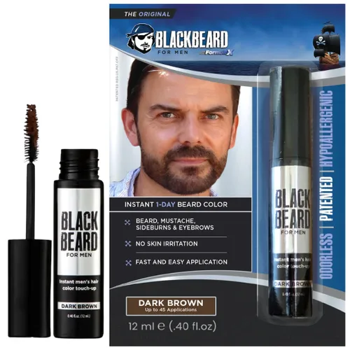 Miniatura 15 de Blackbeard for Men Color instantáneo para barba, bigote, cejas y patillas para todo el día, alternativa temporal e hipoalergénica al tinte para Negro